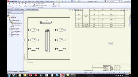 solidworks punch tables